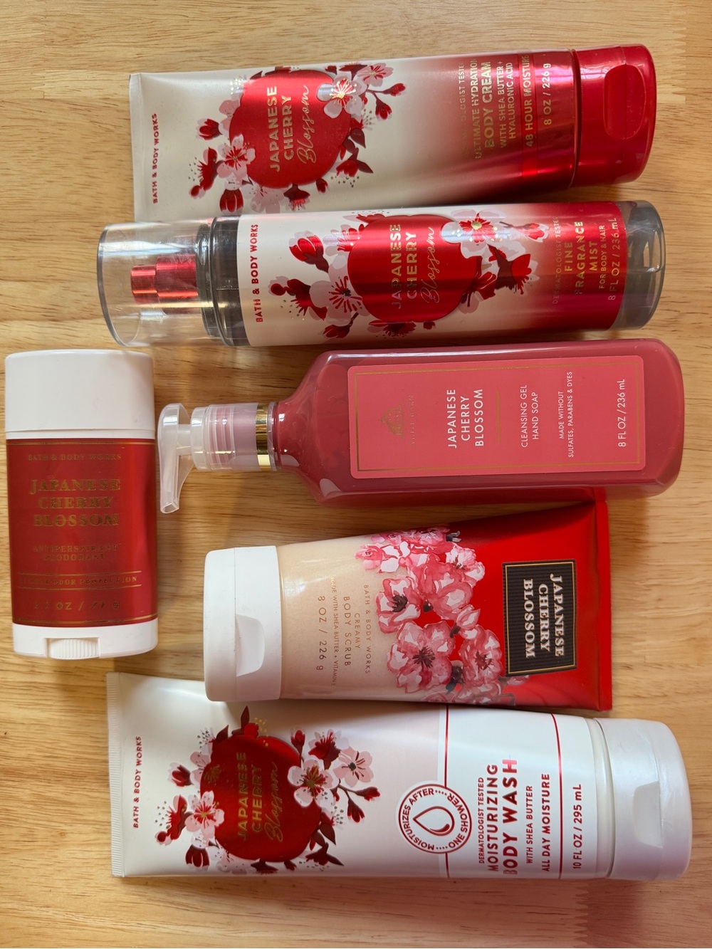 Bath & Body Works Japanese Cherry Blossom Body 6Piece Curated Set